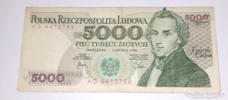 Lengyel Zloty  (5000/1982 bankjegy-)