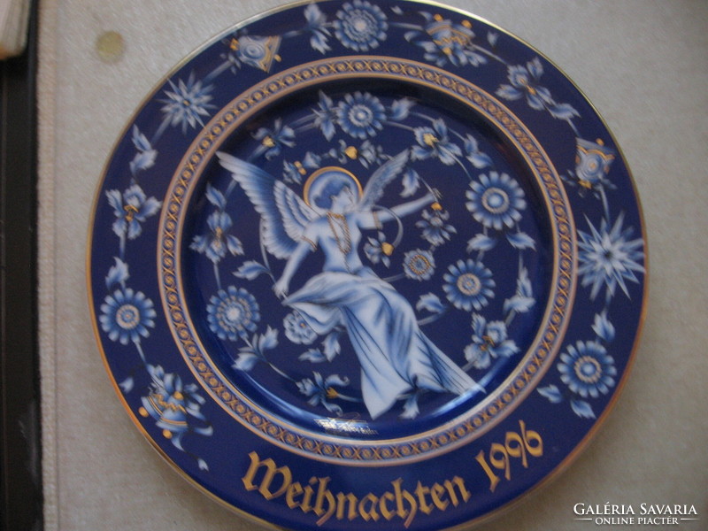 Gyűjtői karácsonyi angyalos fali tányér Hutschenreuther Weihnachten 1996