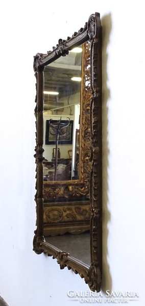 1P517 Antik aranyozott barokk tükör 114.5 x 85 cm