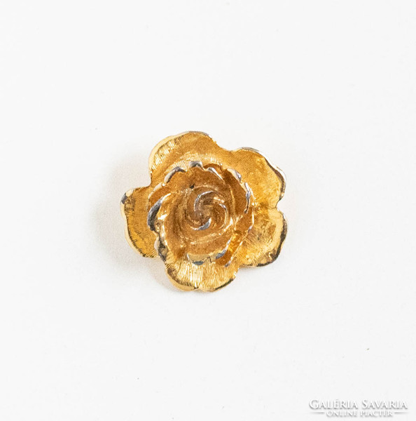Brooch in the shape of a rosebud - vintage brooch, badge