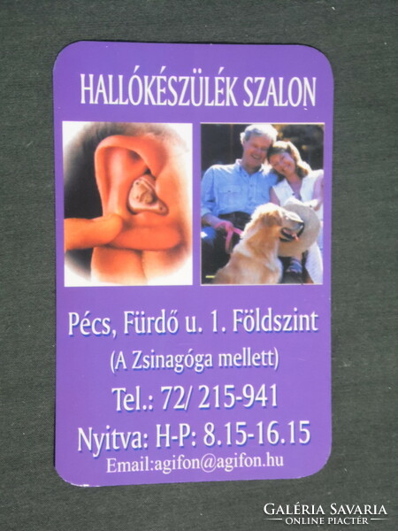 Kártyanaptár, Hallókészülék szalon, Pécs, 2007,   (2)