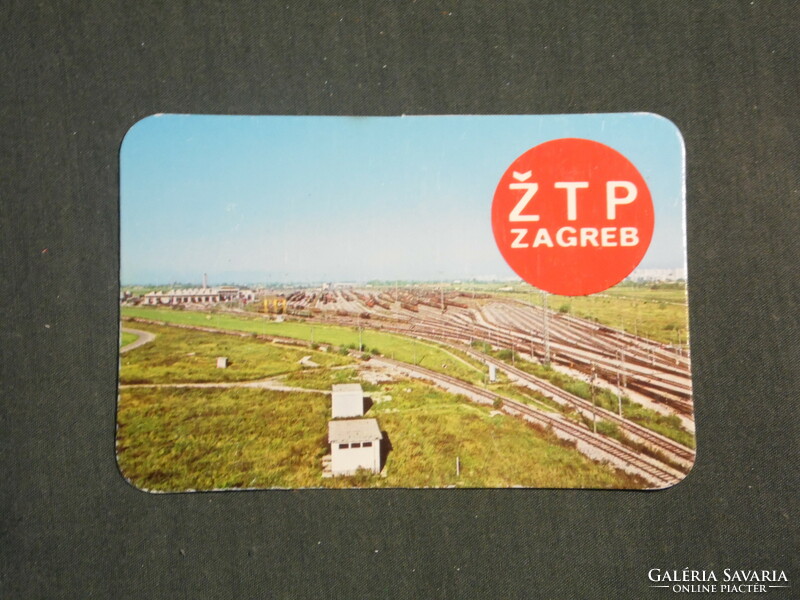 Card calendar, Yugoslavia, ztp railway, transport, staging station, Zagreb, 1979, (3)