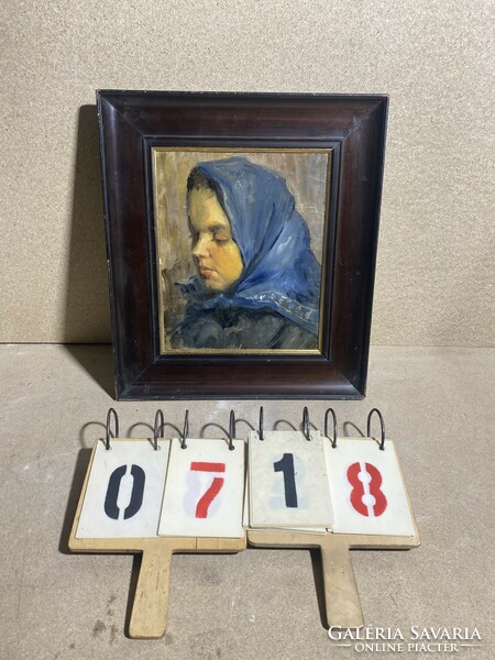 XX. Hungarian artist of the 19th century, oil, cardboard painting, size 32 x 26 cm.
