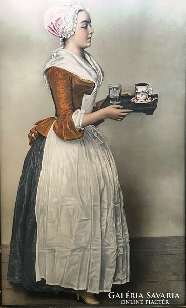 Jean-Étienne Liotard (1702-1789) A csokoládés lány (művészi nyomat 66x45cm)