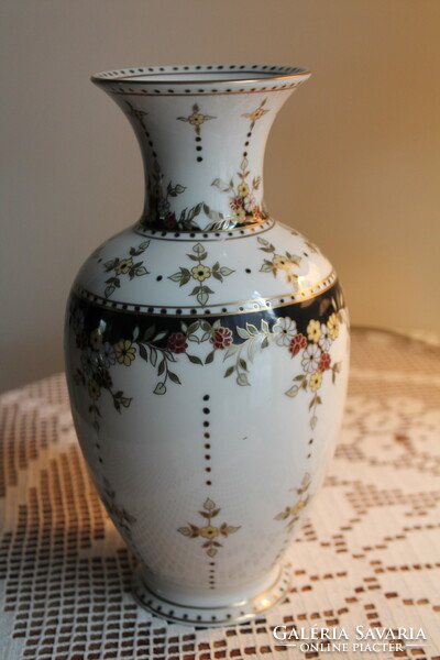 Vase with many flowers by Zsolnay