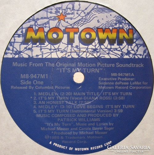Various - Music From The Original Motion Picture Soundtrack "It's My Turn" (LP, Album)