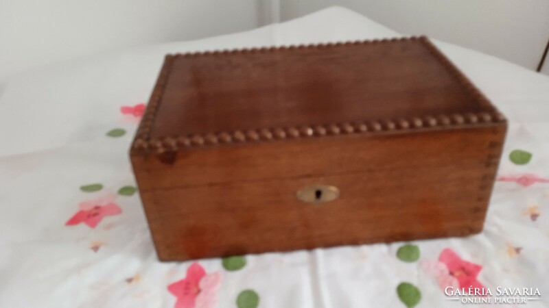 A small wooden chest for jewelery or letters from the past