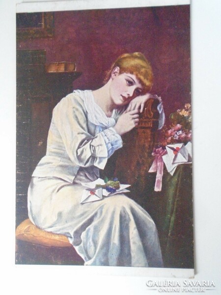 D199476 Régi képeslap - A.Seifert - Eine Herzensangelegenheit   1910k