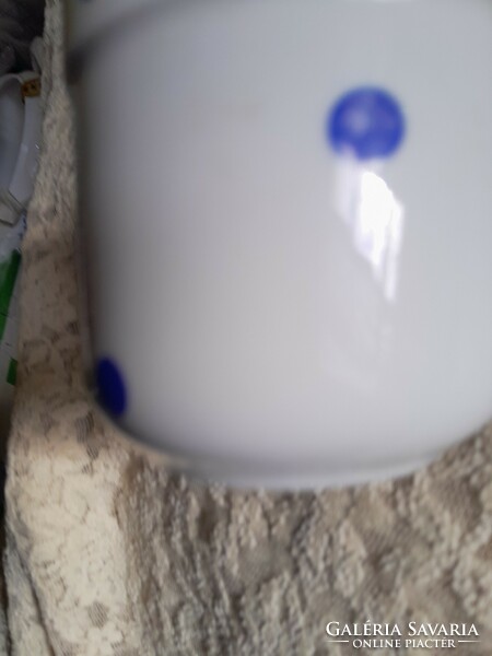 Alföldi  Kék  pettyes csésze  kis lepattanas látható