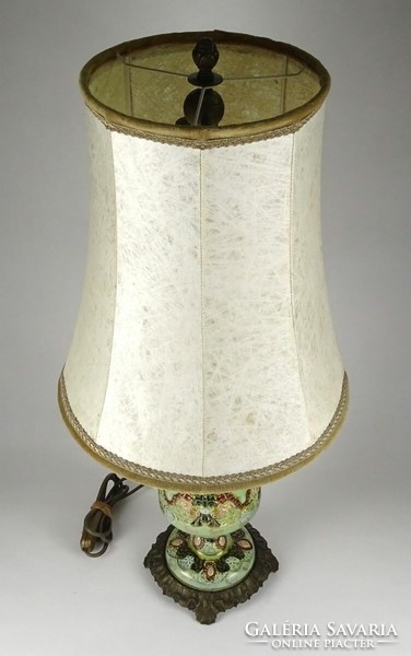 1M124 antique copper fischer emil majolica lamp 67.5 Cm