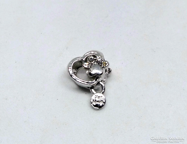 Pandora replica paw heart charm for bracelet, necklace a34