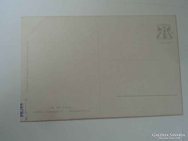 D199460  Régi képeslap  -1910's  FESZTY -Levétel a keresztfáról