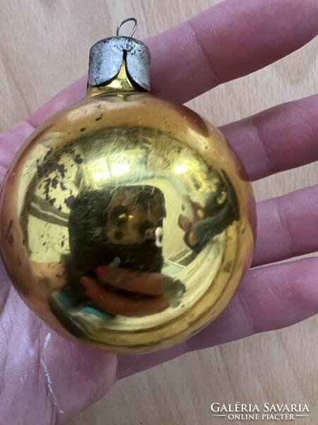 Régi csizmás kandúr festésű üveg karácsonyfadísz