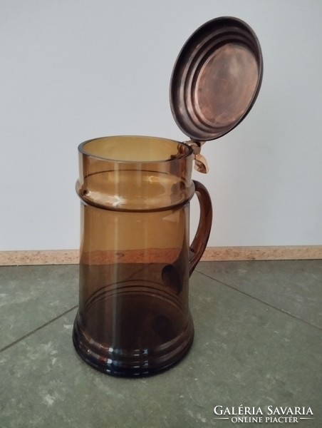 Jar with glass lid