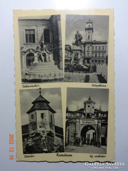 Old Weinstock postcard: my mosquito - Jóka statue, town hall, stone maiden, new town gate (1942)