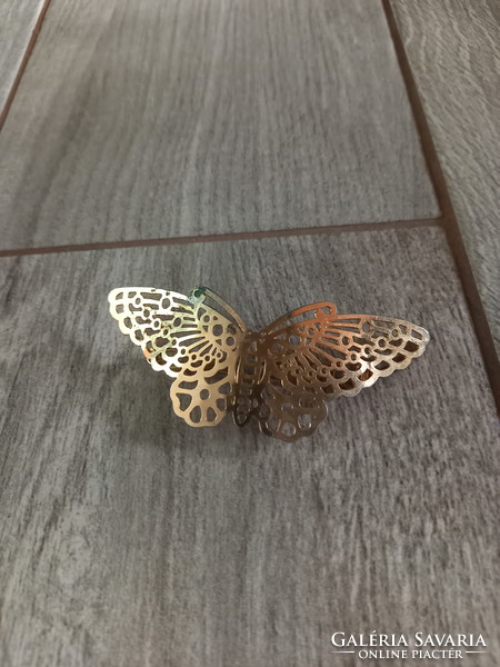 Beautiful butterfly old copper hair clip (8x3.3 cm)
