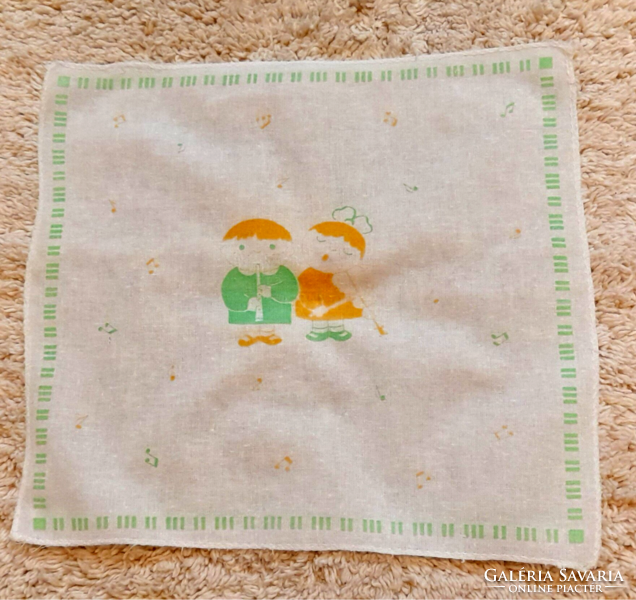 Retro textil gyermek zsebkendő