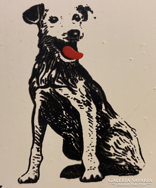 Vigyázz, a kutya harap! - festett vastábla (tábla)