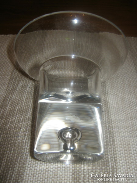 Retro Krosno üveg  mécsestartó gyertyatartó
