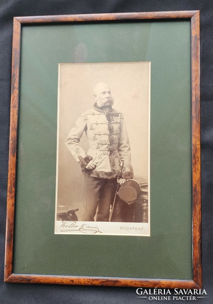 Ferenc József császár király eredeti JELZETT FOTÓ ALÁÍRVA KOLLER K TANÁR 1889 FÉNYKÉP HABSBURG KUK