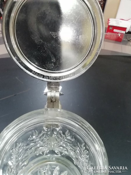 Glass jar with metal lid