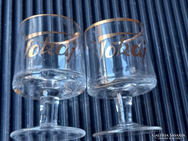 Retro/ vintage/ midcentury Tokaji aszu/ sweet wine glasses (2 pcs.)