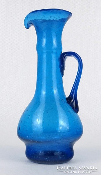 1O912 beautiful artistic blown blue glass pouring vase 19.5 Cm