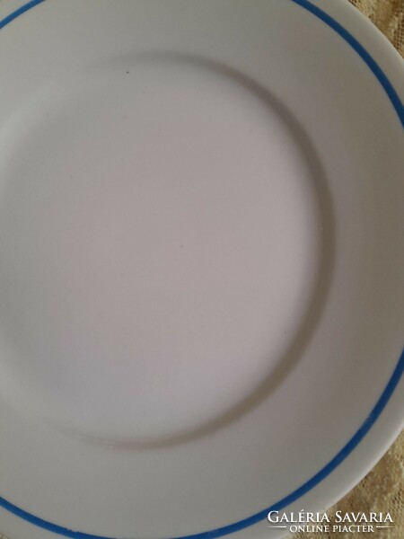 Zsolnay flat plate. Blue. Striped 24cm
