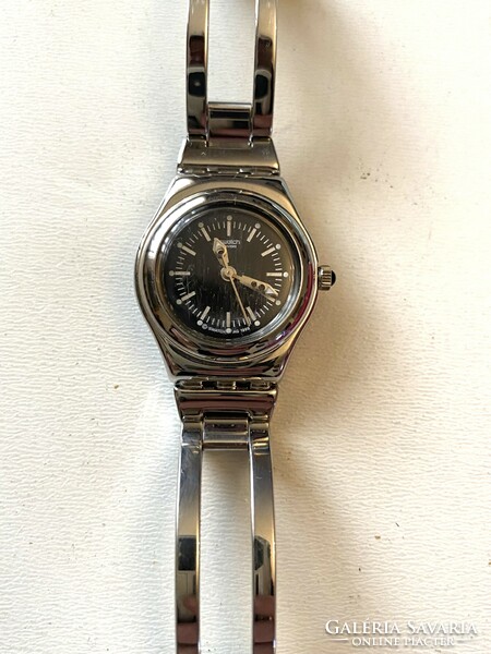 Swatch iron retro Swiss women's metal watch in original case