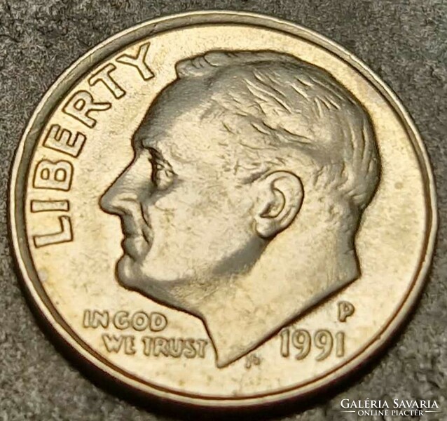 1 Dime, 1991.P., Roosevelt dime