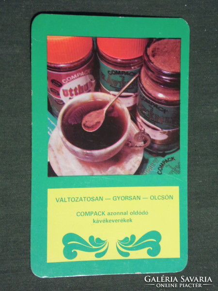 Card calendar, compack packaging company, coffee mix, 1985, (3)