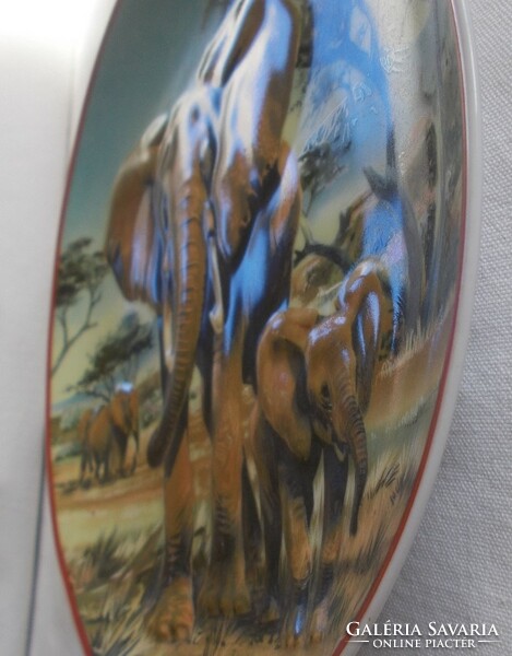 Villeroy Boch 3D-s falitányér,elefánt mintás dísztányér (Heinrich , WWF)