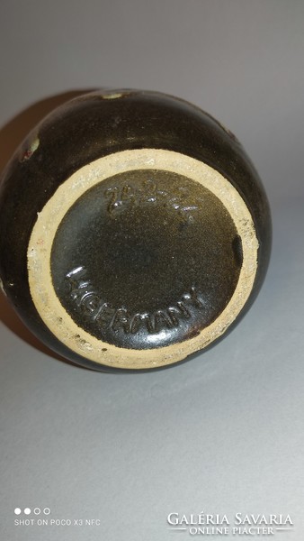 Lora design zigzag scheurich fat lava ceramic vase