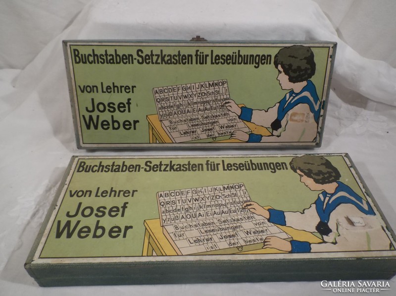 Letter puzzle - 2 pcs - 1960 year - Austrian letter puzzle - 31 x 13 x 3.5 cm