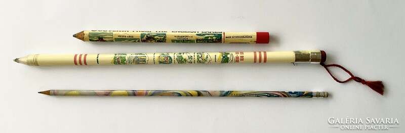 3 retro old souvenir Czechoslovak ndk large pencils