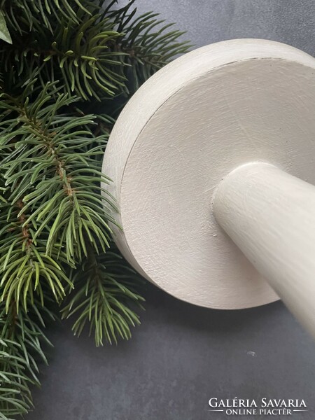 Konyhai papírtörlő tartó, fehérre festett fa