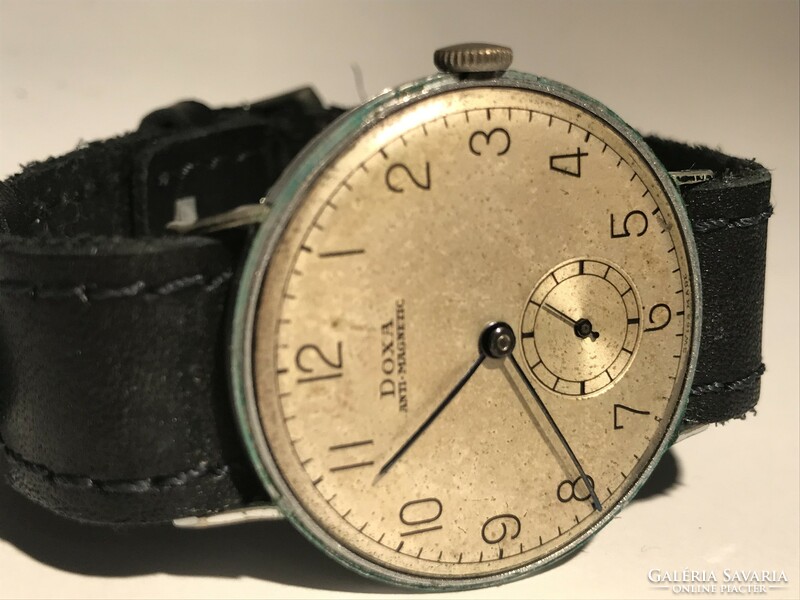 1944 military doxa! Diamond pointers, original condition! 33 Mm k.N! Very nice original dial!