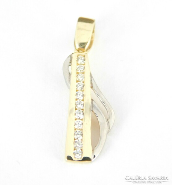 Brill 14k yellow gold and white gold beautiful pendant with diamonds