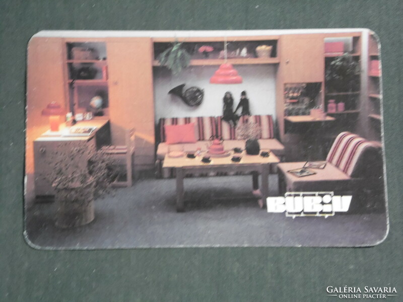 Card calendar, bubiv furniture factory, Budapest, interior design, wardrobe, 1985, (3)