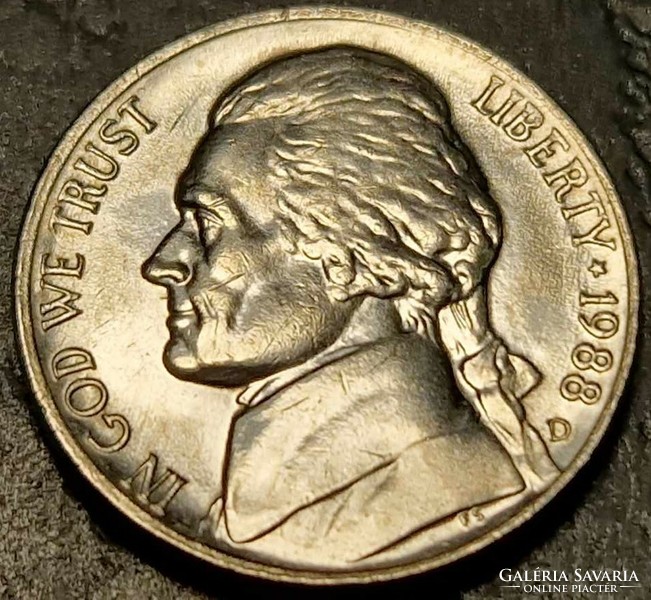 5 Cent, 1988.D., Jefferson nickel