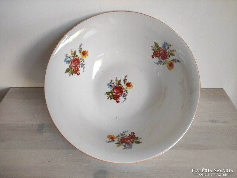 Antique small floral porcelain serving bowl scone bowl