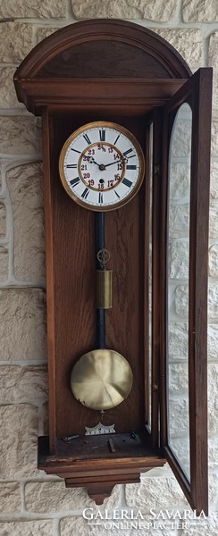Antique 1 heavy wall clock gustav becker works nice condition.