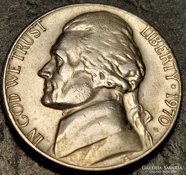 5 cent, 1970.D., ﻿Jefferson Nickel