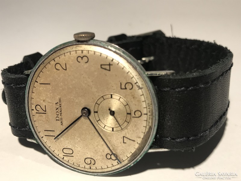 1944 military doxa! Diamond pointers, original condition! 33 Mm k.N! Very nice original dial!