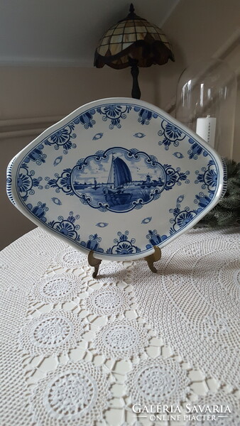 Old Royal Delft Dutch porcelain serving bowl