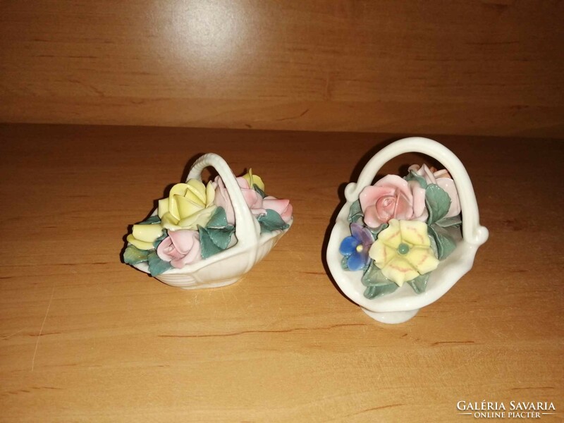 German porcelain flower basket - 2 pcs in one (fp)