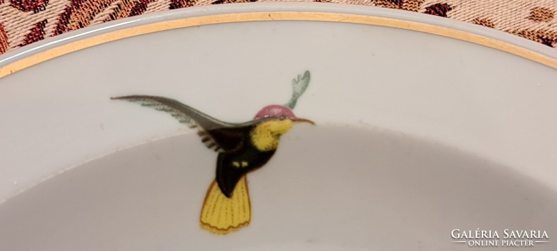 Old bird Zsolnay porcelain plate (l