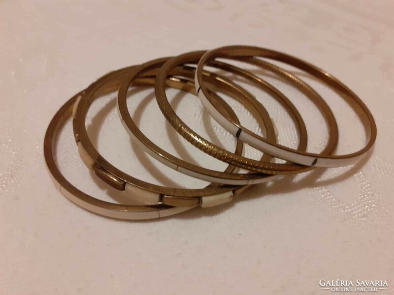 4 Copper alloys with thin bone inserts? Bracelet + 1