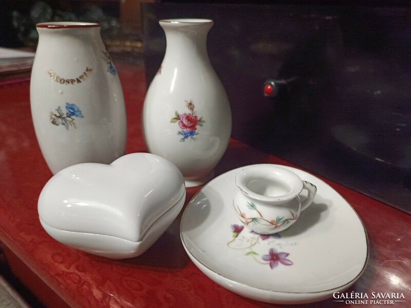 5 pieces of porcelain in one (Hólloháza, Aquincumi)