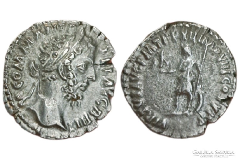 Commodus (177-192) denarius, virtus, Roman Empire virtvt silver denarius